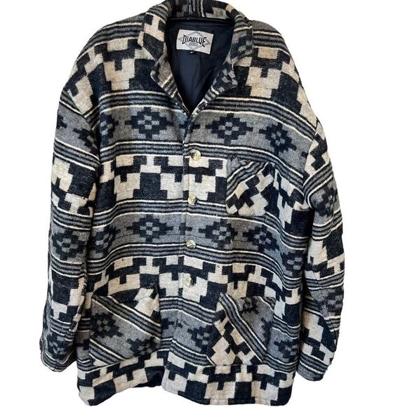 Vintage Aztec Patterned Wool Blazer - Picture 16 of 16